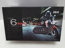EJEAS® E6 Motorcycle Helmet Bluetooth Intercom Headset 6 Riders 1200m with High 