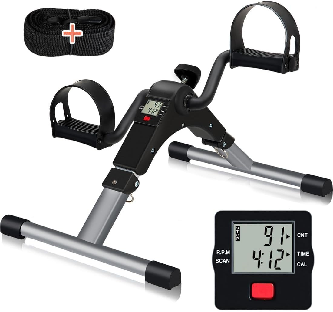 under Desk Bike Pedal Exerciser, Fully Assembled Folding Pedal Exerciser for Arm