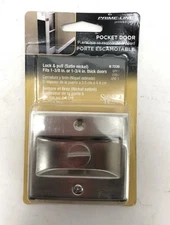 Prime Line N7239 2-3/4 Nickel Pocket Door Privacy Lock & Pull 7239