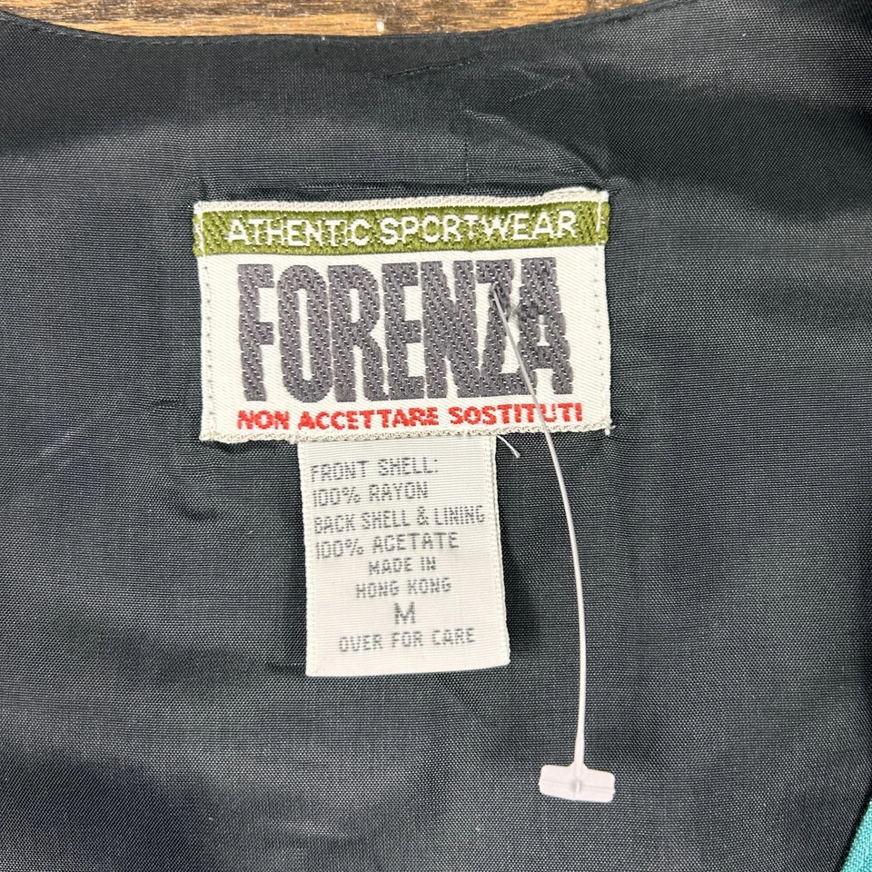 Chaleco Forenza De Colección Para Hombres Medio Verde Azulado Cachemira Botón Frontal Hecho en Hong Kong Años 90 Foto 2 de 4