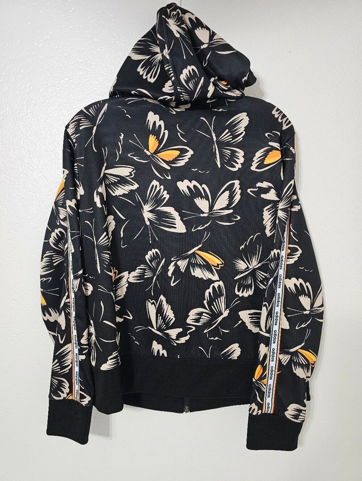 Adidas x FARM Rio Butterfly Print Full Zip Hoodie Jacket XL Women's Floral Track image 5