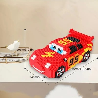 1258PCS Red Sports Car Building Blocks Set Racing Model Kit Gift for Kids & Adul