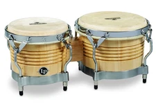 M201-AWC LP Matador Wood Bongos - Natural/Chrome 8.625-inch
