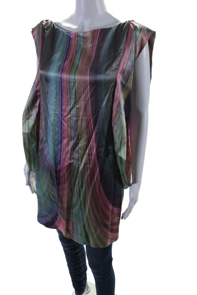 Blusa túnica multicolor sin mangas cuello redondo Elizabeth and James para mujer talla 4 Foto 2 de 4