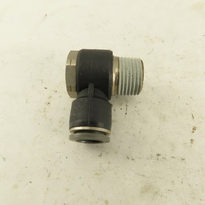 1/2'' NPT x 1/2'' Push To Connect Tube Nylon Swivel Elbow Fitting