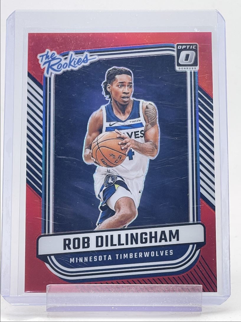 ROB DILLINGHAM 2024-25 DONRUSS OPTIC THE ROOKIES RED PRIZM RC /99 Q4856