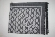 Authentic Chanel  Wrap Stole Shawl 60% Wool 40% Acrylic Multicolor Used
