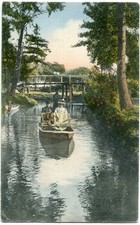 AK SPREEWALD b. d. Oberförsterei ALT-ZAUCHE STRAUPITZ Bahnpost Cottbus-Burg 1909