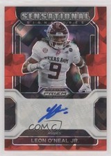 2023 Panini Chronicles Draft Picks Red Ice Prizm Leon O'Neal Jr Auto 0s55
