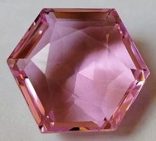 AAA+++ Large Pink Topaz 103.20 Ct. Hexagon Cut Loose Gemstone Gift for Birthday