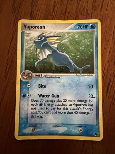 Nintendo Vaporeon POP Series 3 6/17 Holo Rare EN 70HP 2006 Pokemon TCG