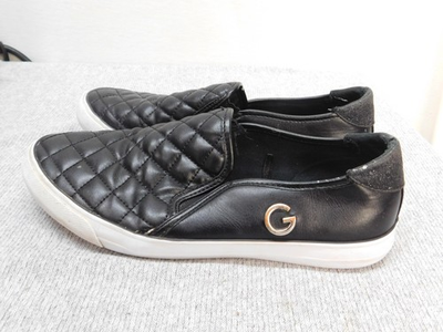 #ad #ad GBG Los Angeles Shoes Womens Size 9 Black Quilted Slip On Sneakers GGOAK5 C $14.99