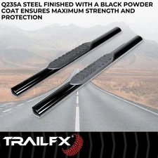 TrailFX A1536B TFX 4" Oval Tube Side Steps NERF BAR OVAL 4"