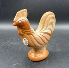 Vtg Fenton Art Glass 100th Caramel Chocolate Slag Rooster Figurine Orig Sticker