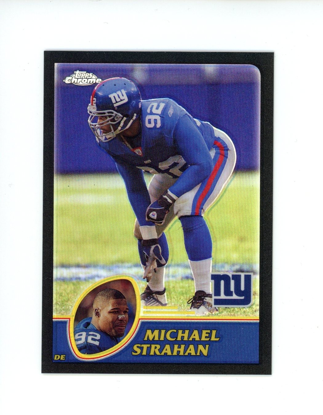 2003 Topps Chrome - Michael Strahan #106 Black Refractor /599