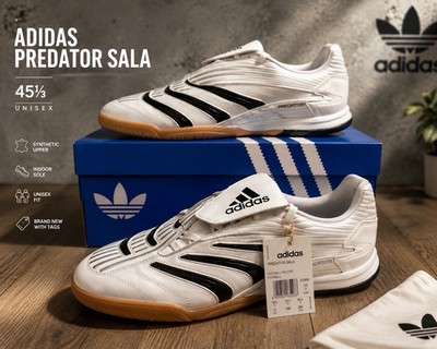 Adidas Predator Sala Weiß Schwarz Gum Unisex Gr. 45 1/3 Neu mit Etikett & OVP