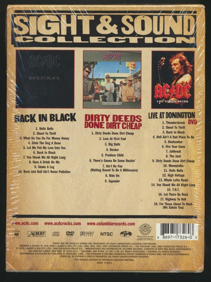 AC/DC Sight & Sound Collection SEALED NEW Box Set LIVE IN DONINGTON DVD/2CD - Image 2 of 2