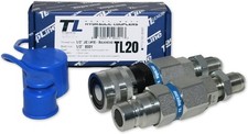  8 JIC Bulkhead Flat Face Hydraulic Quick Connect Coupler Set 1/2 ISO 16028 TL20