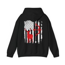 Deer Hunting American Flag Hoodie, Hunting Season Lovers Hunters Hoodie