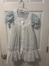 Vintage Bryan Blue Dress with Pinafore Size 5