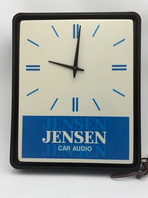 Vintage Jensen Car Audio Clock Sign Advertising Old School