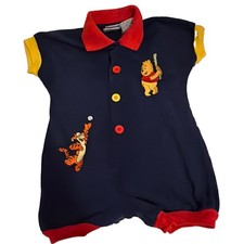 Vintage Winnie the Pooh Button Romper Size 9 Months