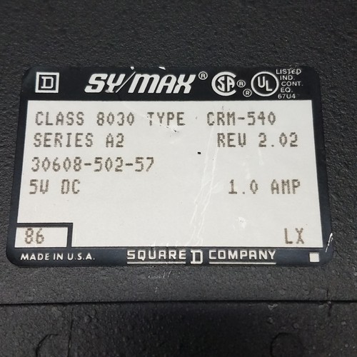 Square D Sy/Max Class 8030 CRM-540 Network Interface Module, Series A2, Rev 2.02 - Picture 2 of 6