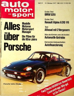 2) Auto Motor Sport AMS 21/1977 - BMW 528i E12 mit 177P - Renault Alpine A 310