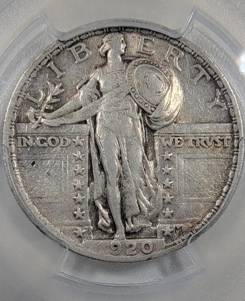 1920 Standing Liberty Quarter 25C, PCGS XF 40, Extra Fine original surfaces - Image 2 of 4