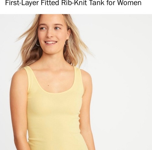NWTS***OLD NAVY FIRST LAYER SLIM FIT RIB KNIT TANK TOPS SIZES (1) XS & (1)MED - Picture 1 of 5