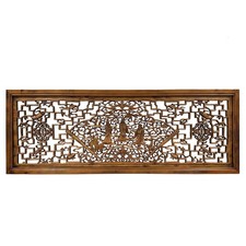 Mid-20th Century Chinese Open Carved Wooden Panel/Wall Art