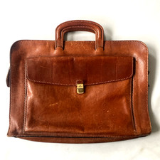 The Bridge valigetta porta documenti vintage in pelle marrone chiaro