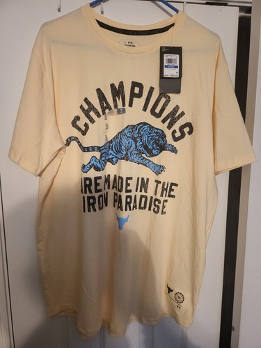 Under Armour Men's Project Rock Champions Iron Paradise T-Shirt XL NWT