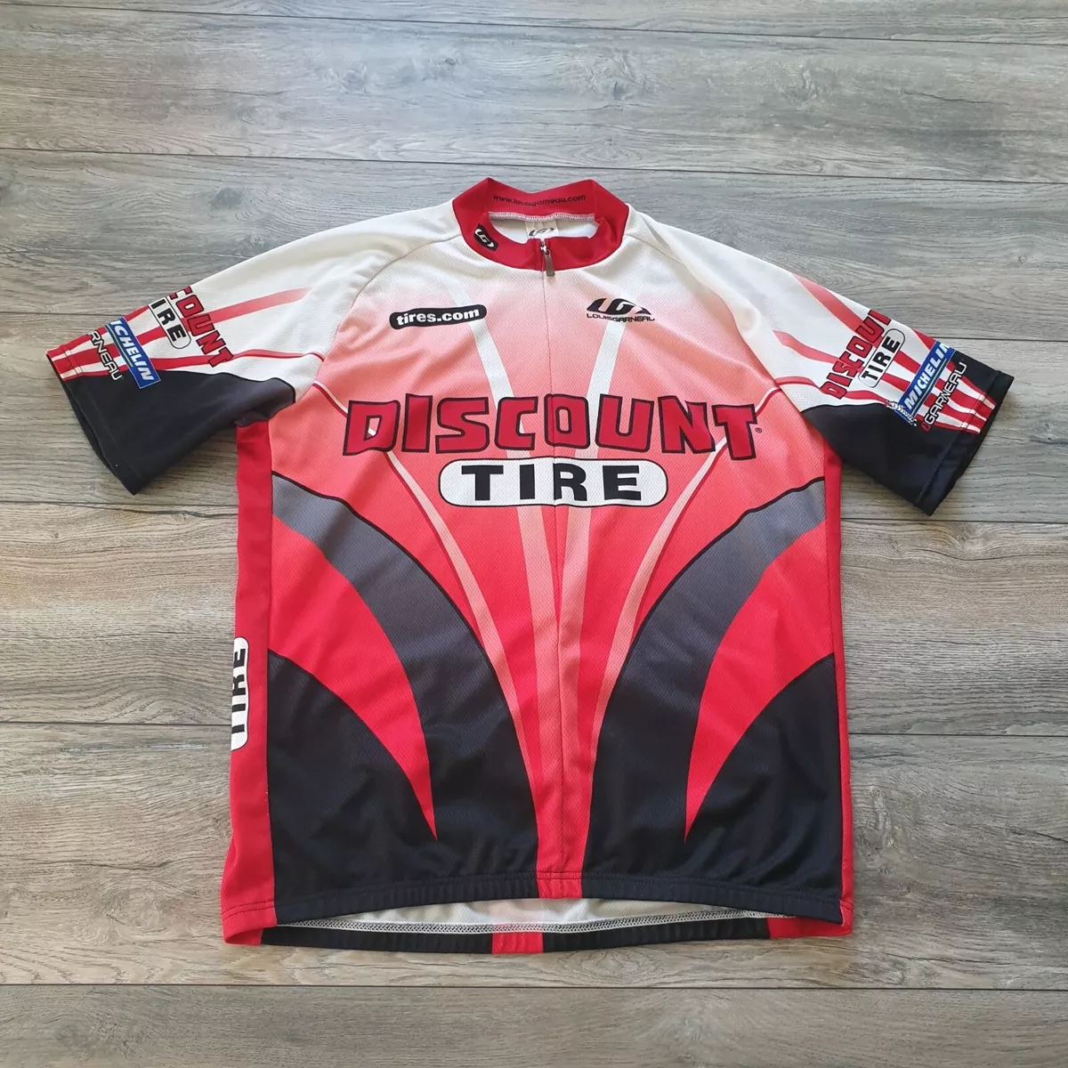 Louis Garneau Mens Cycling Large L Jersey Shirt Discount Tire Bicycle Racing