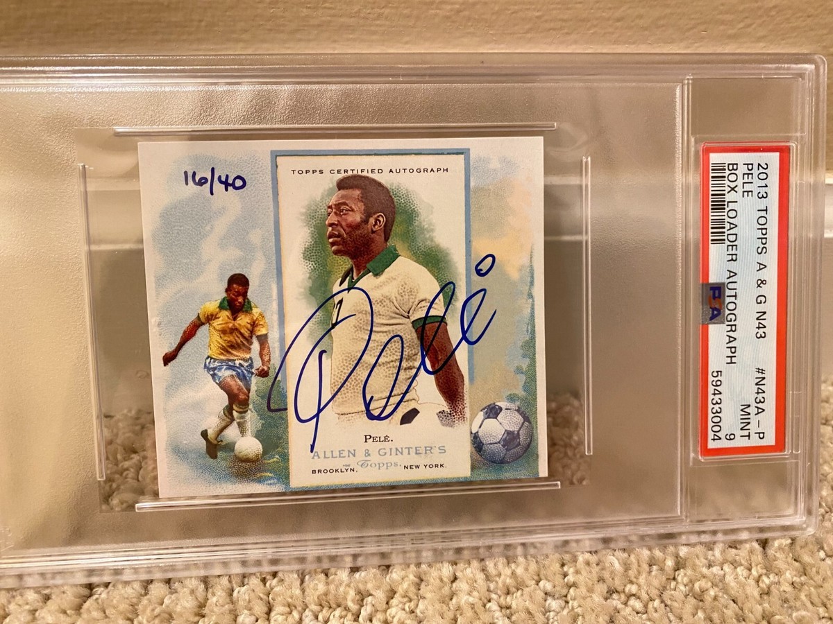 PELE auto topps psa 9