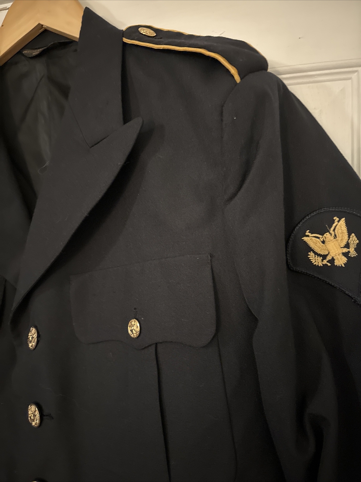 Army Male Dress Blue Coat Jacket 44 R Pre 2008 Specialist SPC 4 eBay