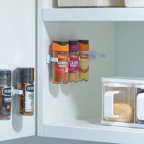 Spice Herb Jar Rack Hold Kitchen Door Storage Organiser Wall Bottle Holder - Picture 6 of 9