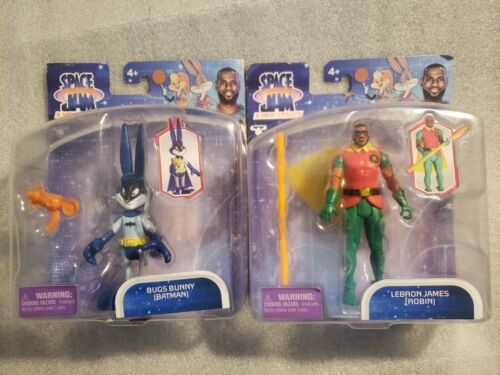 Space Jam A New Legacy Lebron James as Robin and Bugs bunny as batman figures  - Picture 1 of 7