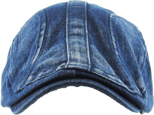 Solid Washed Gatsby Cap Mens Denim Hat Golf Driving Summer Cabbie Newsboy - Picture 11 of 29