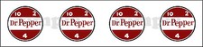 1 INCH DR. PEPPER  DECAL GUMBALL NUT VENDING MACHINE 