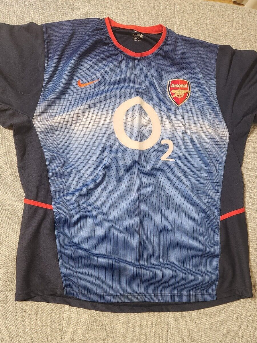 ARSENAL 2002/2003 AWAY FOOTBALL SHIRT SOCCER JERSEY KIT BLUE