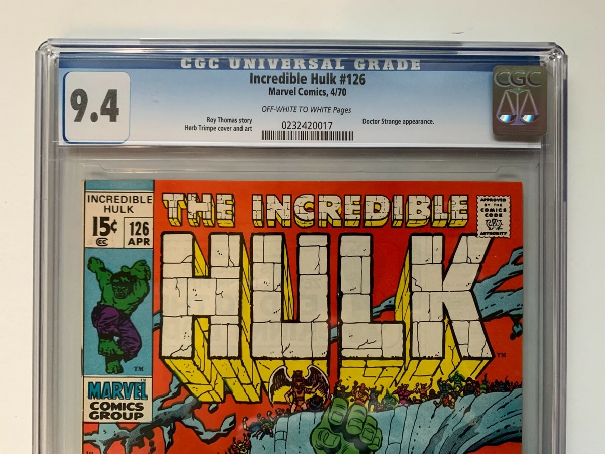 INCREDIBLE HULK #126, Marvel, CGC 9.4, Herb Trimpe cover, Doctor