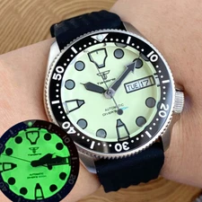 37mm Tandorio Luminous Dial Ceramic Bezel Japan NH36A Automatic Mens Wrist Watch