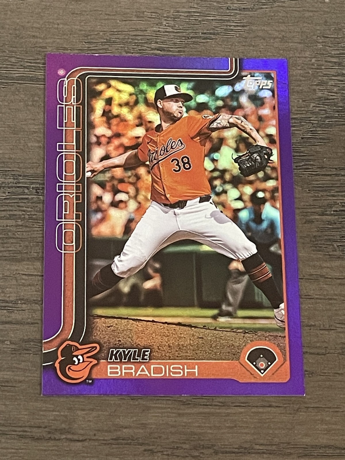2025 Topps Purple Rainbow Foil Kyle Bradish #449 Baltimore Orioles Limited to 250