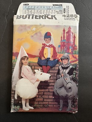 Butterick 4285 Vtg Sz 4-10 Jumpy Dumpty Knight Princess Horse Costume Halloween