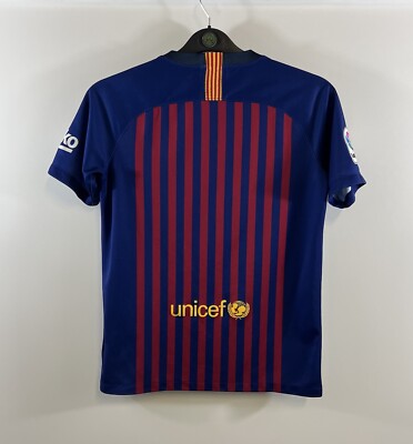 Barcelona Home Football Shirt 2018/19 Children's XL Boys Nike F78