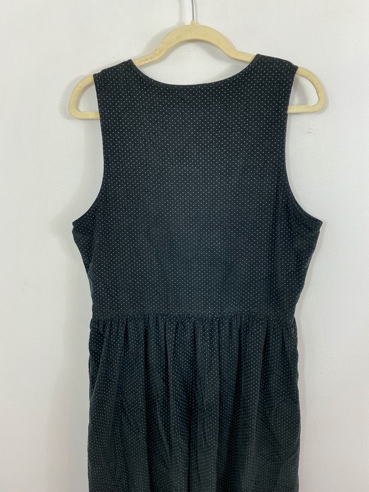 Talbots Black Polka Dot Button Front Sleeveless D… - image 5