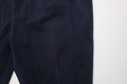 Vintage 90s Ralph Lauren Mens 35x32 Faded Pleated Wide Leg Chino Pants Navy Blue - Picture 8 of 18