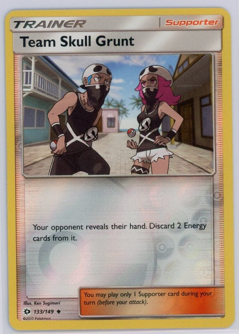 Pokemon TCG Team Skull Grunt Sun & Moon Base 133/149 Reverse Holo Uncommon