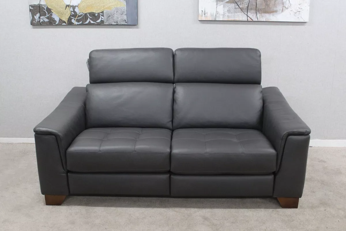 Dark grey leather sofa deals living room ideas